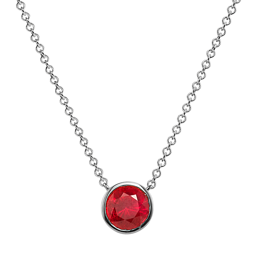 Rosette Ruby Bezel Pendant
