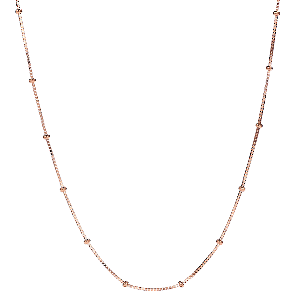 20in 14K Rose Gold Satellite Box Chain (1.1mm)