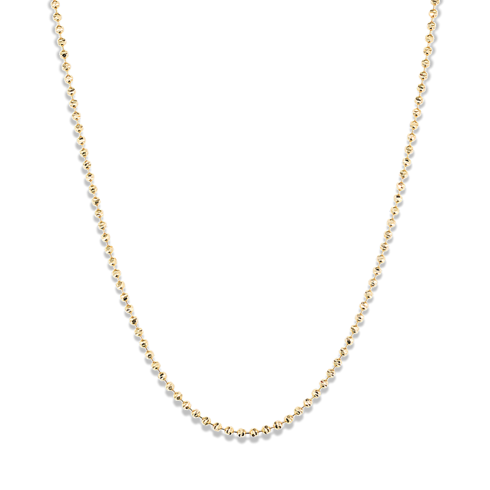 Bead Chain in 14K Yellow Gold (22 in)