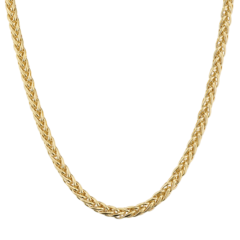 3mm Wheat Chain in 14K Yellow Gold (22 in)