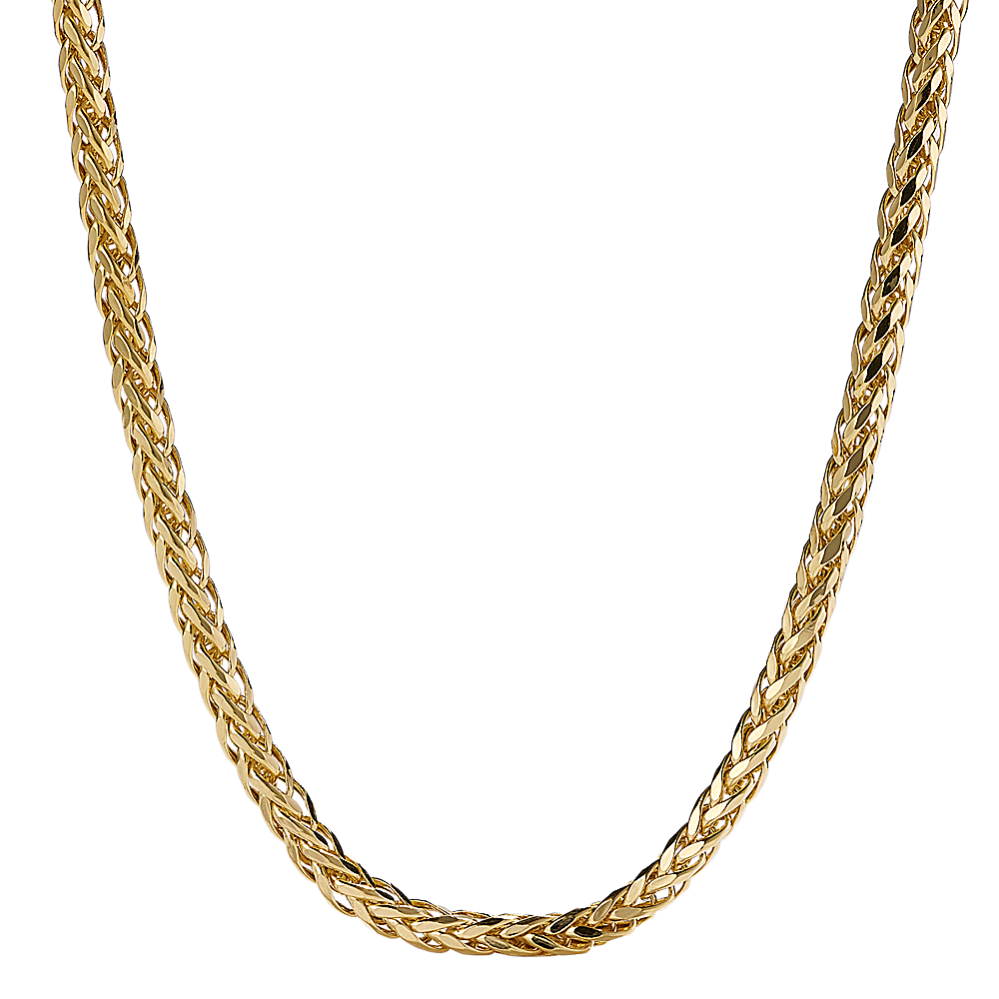 18'' 14K Gold Diamond-Cut Wheat Chain (3.8mm)