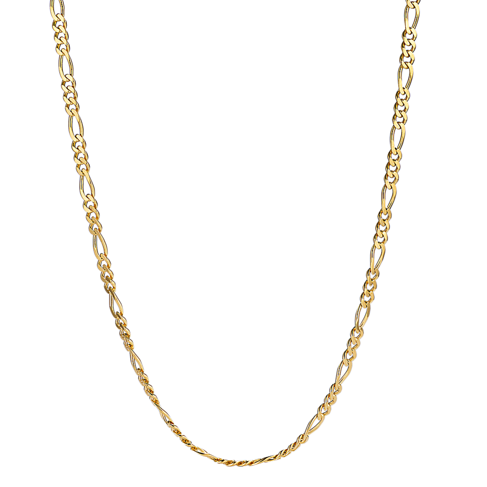 18'' 14K Yellow Gold Figaro Chain (2.4mm)