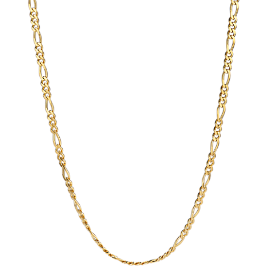 20'' 14K Yellow Gold Figaro Chain (2.4mm)