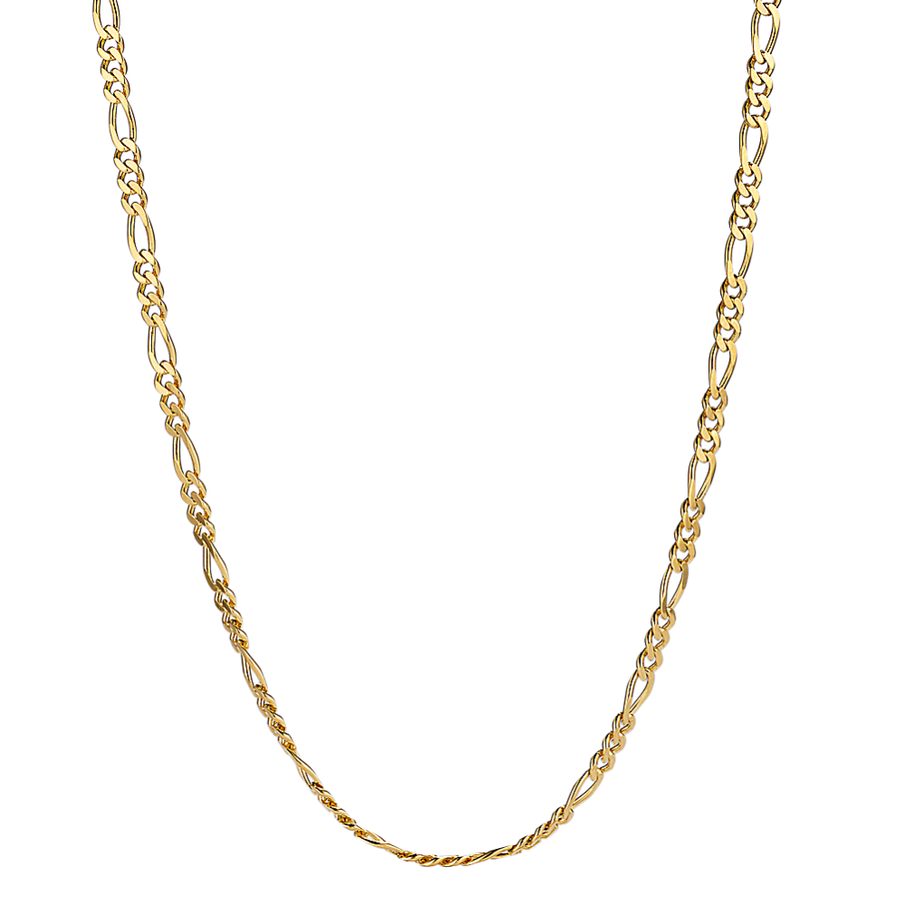 22'' 14K Yellow Gold Figaro Chain (2.4mm)