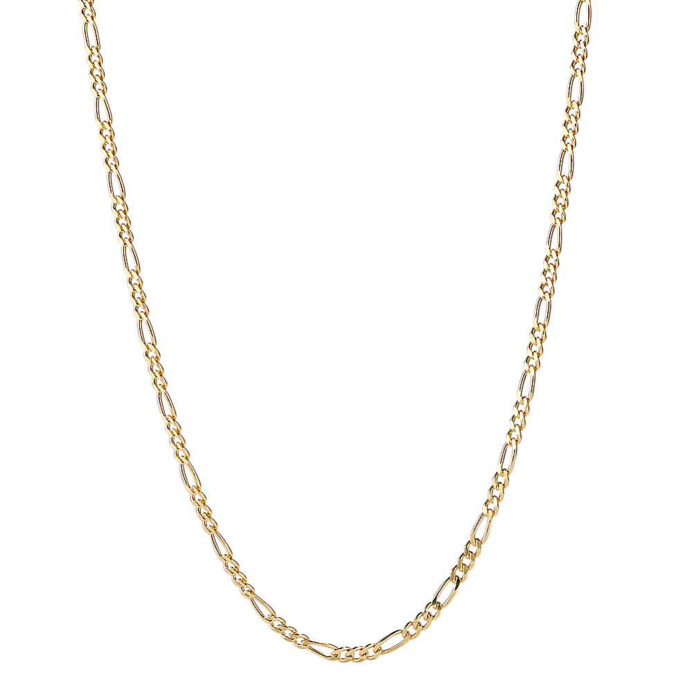 22'' 14K Yellow Gold Figaro Chain (1.8mm)
