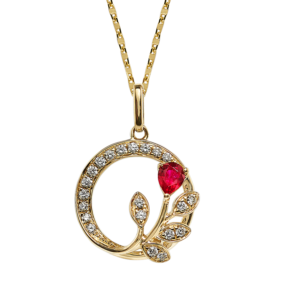 Botanique Ruby & Diamond Pendant