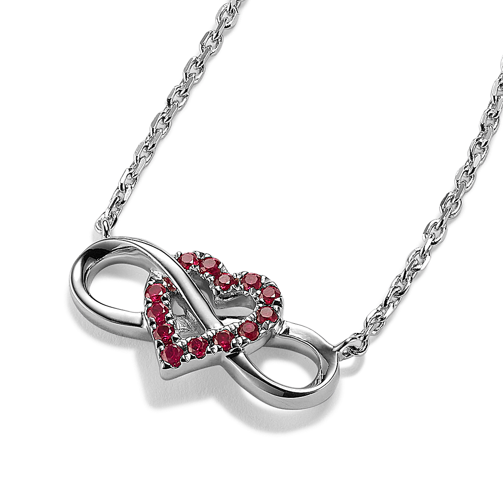 Magnetic Couples Heart Necklaces - Couple Jewelry | Infinity Charm Black & Ruby Red Heart | Silver & Leather Necklaces
