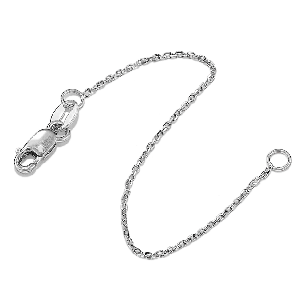 18'' 14K White Gold Cable Chain (1.4mm) | Shane Co.