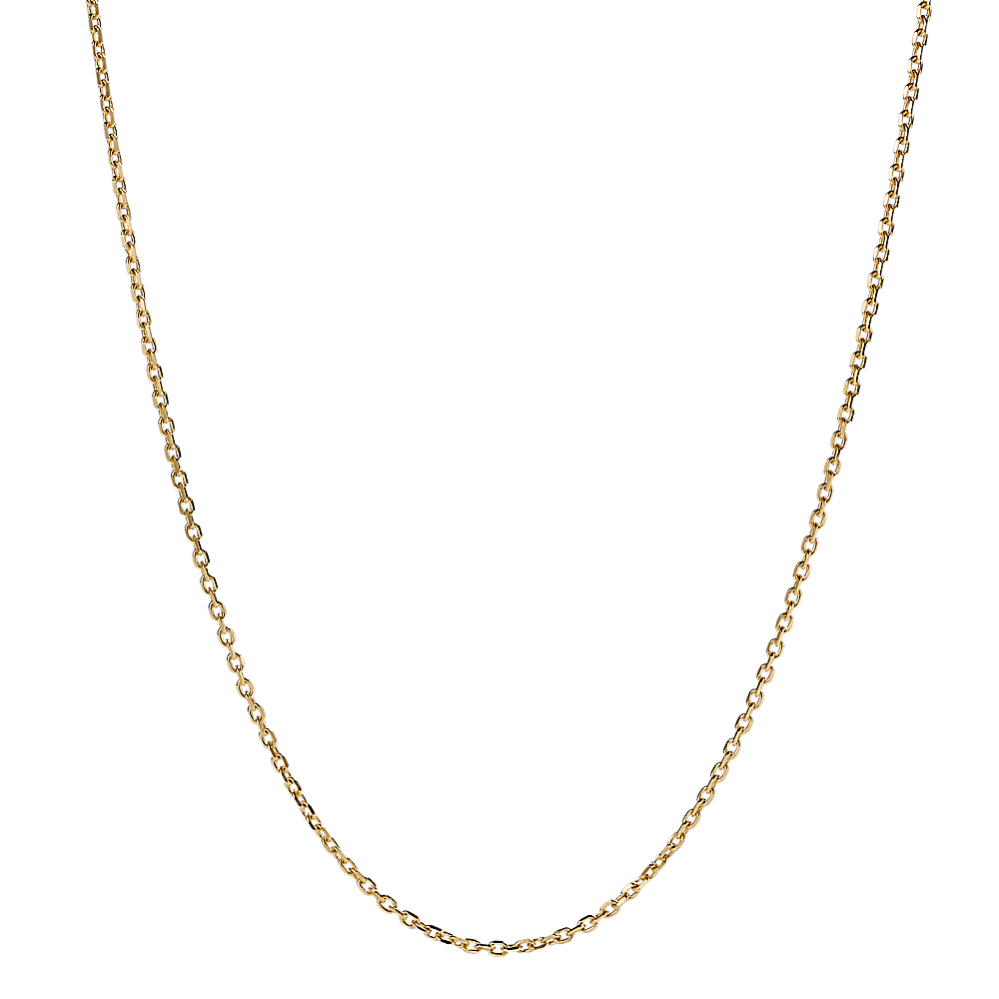 16in 14K Yellow Gold Diamond-Cut Cable Chain (1mm)