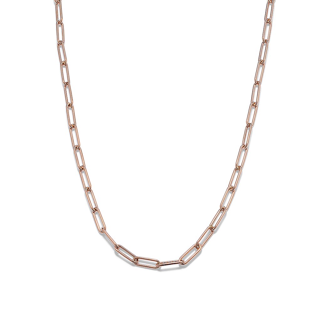 Cali 18'' 14K Rose Gold Paperclip Chain (2.9mm)