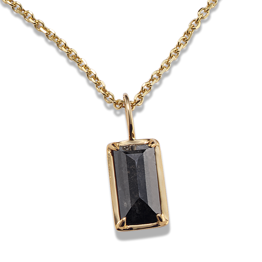 Baguette Pepper Diamond Pendant (20'')