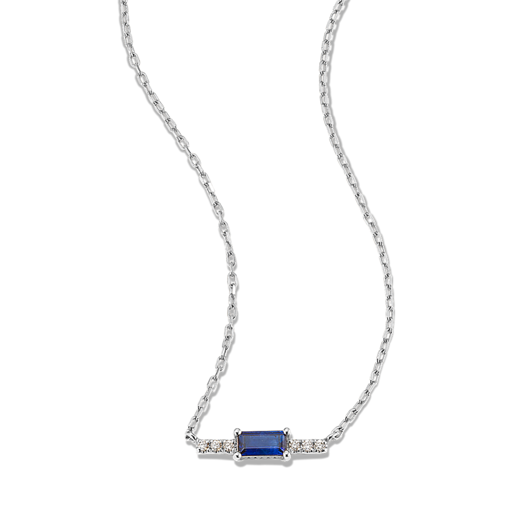 Moriah Midnight Blue Sapphire & Diamond Necklace
