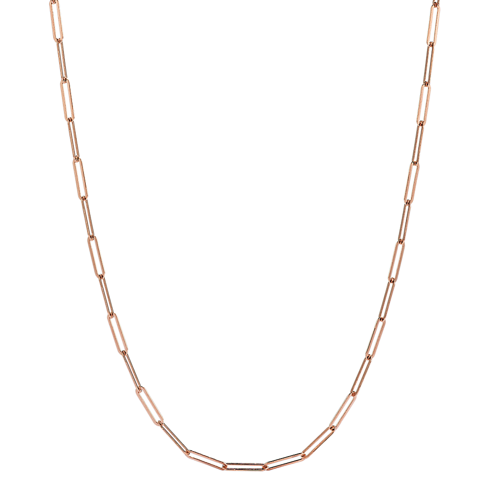 18'' 14K Rose Gold Paperclip Chain (1.8mm)