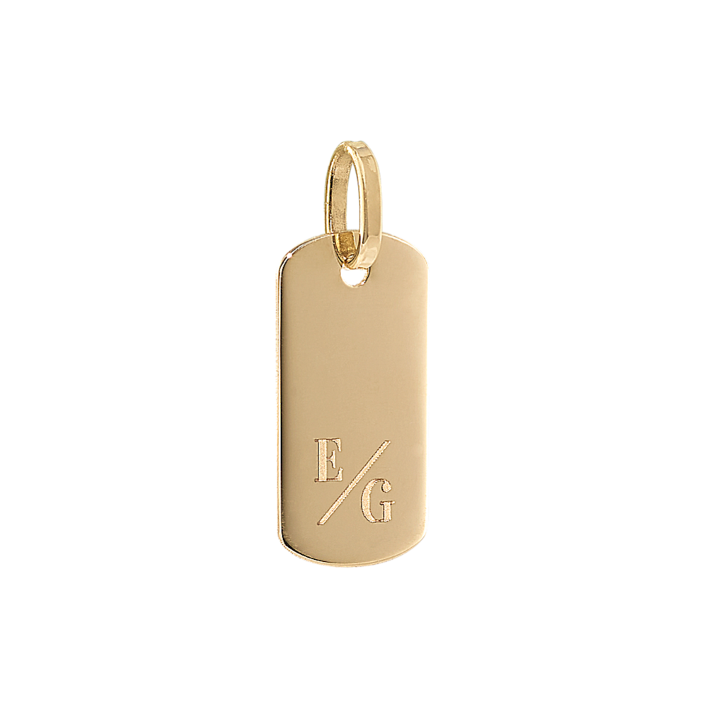 14k dog tag best sale