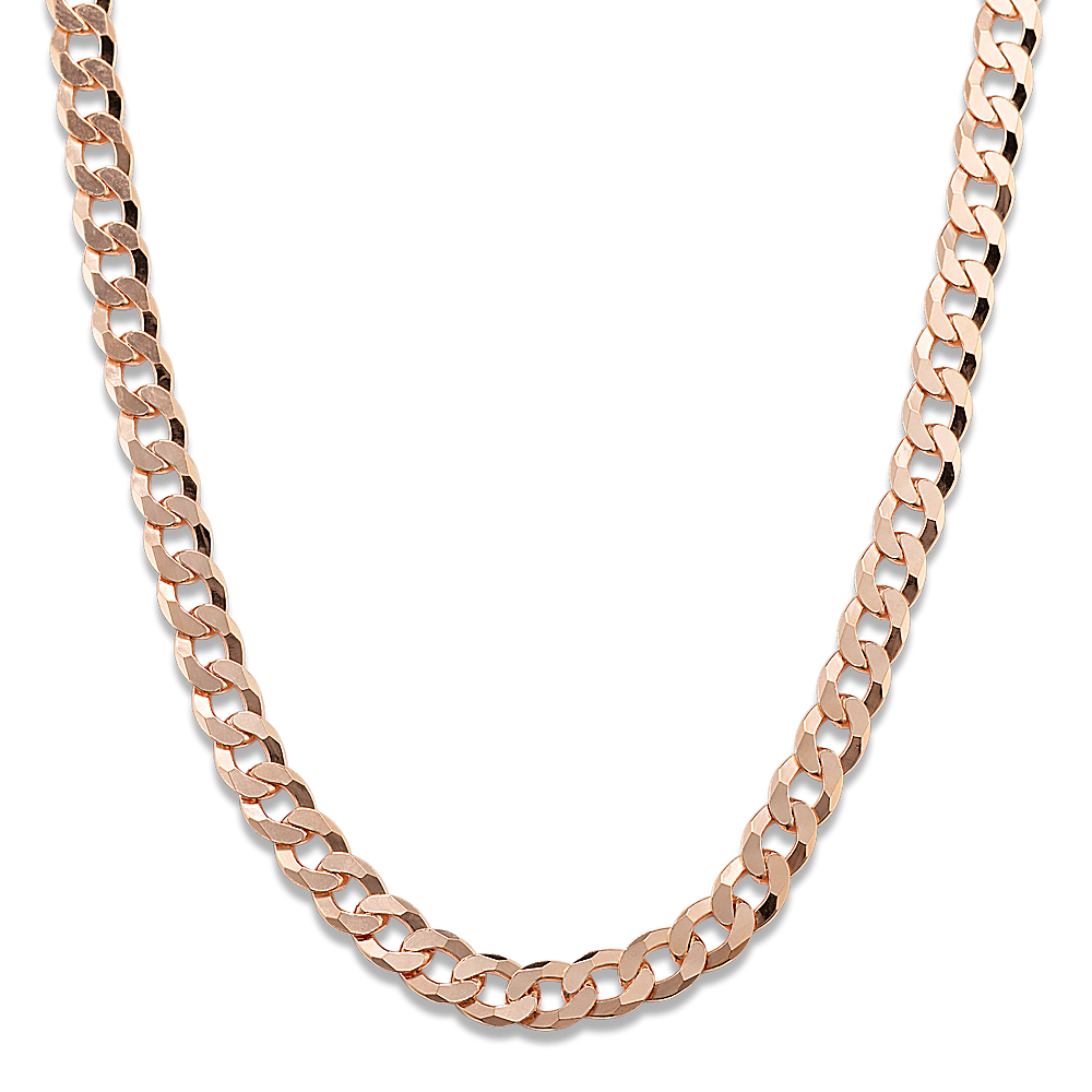 Curb Chain Necklace | 14K Gold | EF Collection 14K Rose Gold