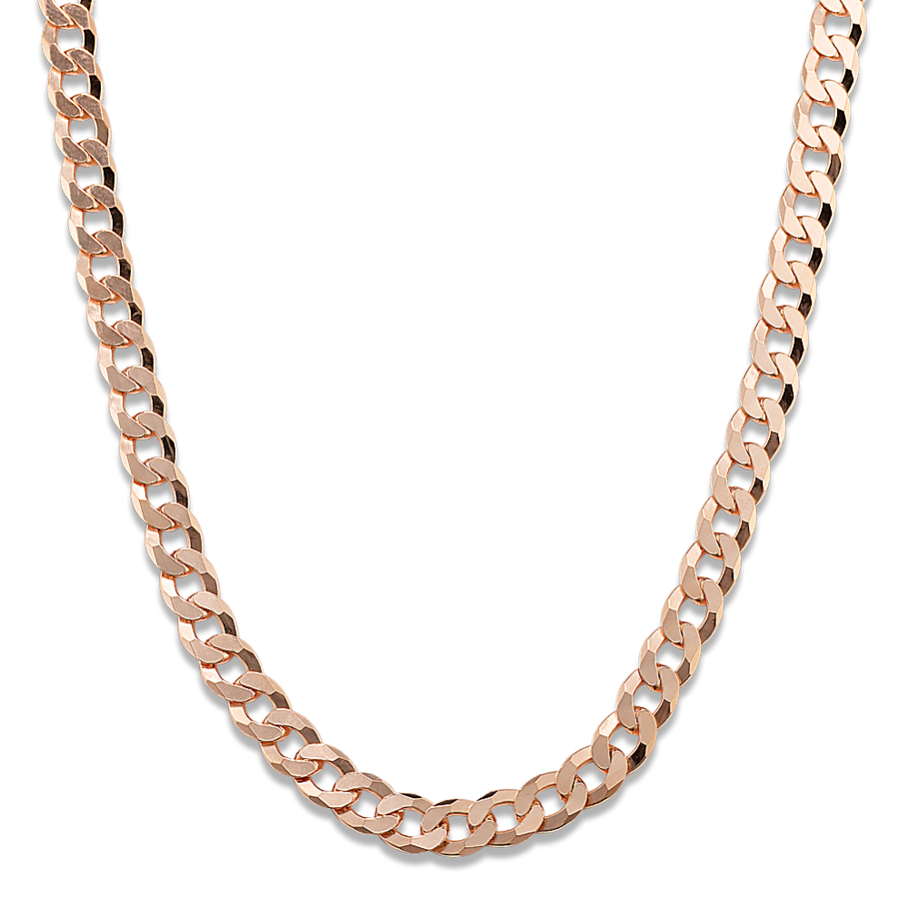 22'' 14K Rose Gold Vermeil Curb Chain (6.4mm)