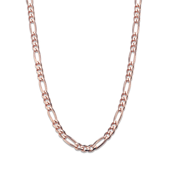 Rose Gold Figaro Choker Necklace