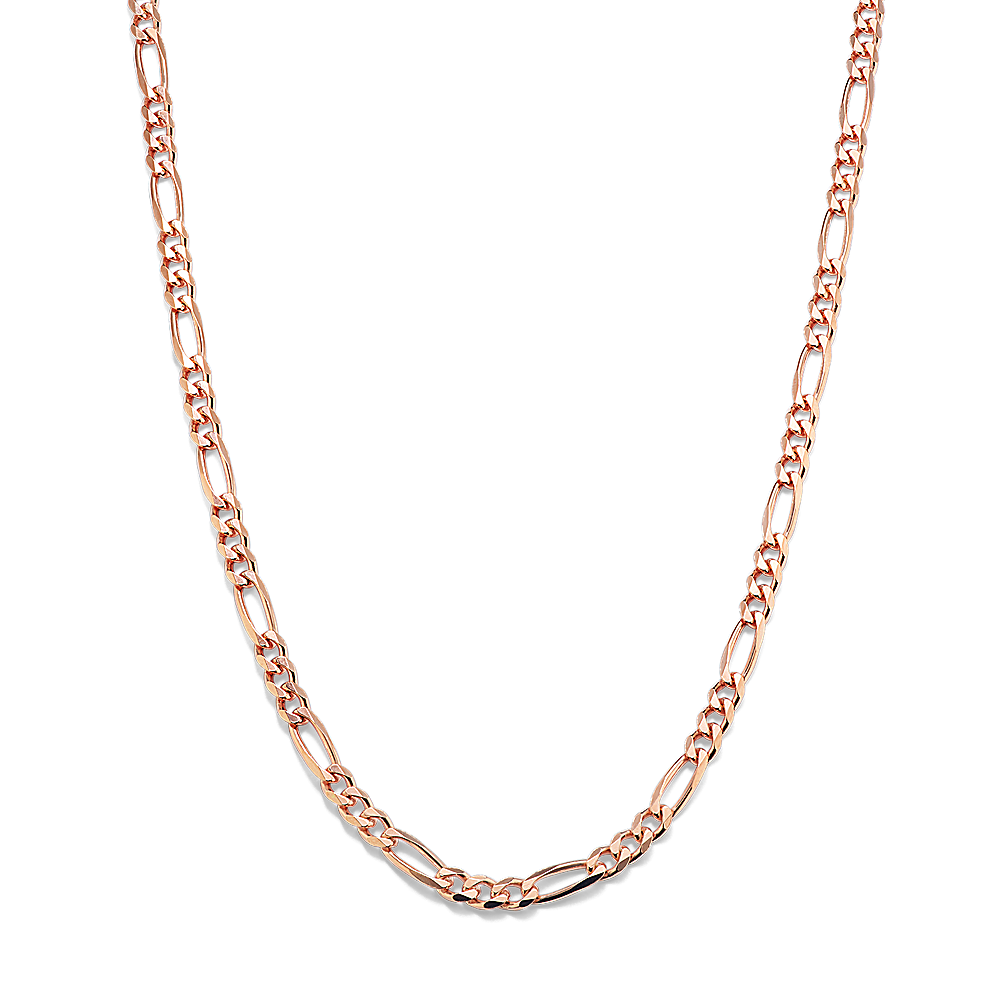 Figaro Chain Necklace - Rose Gold