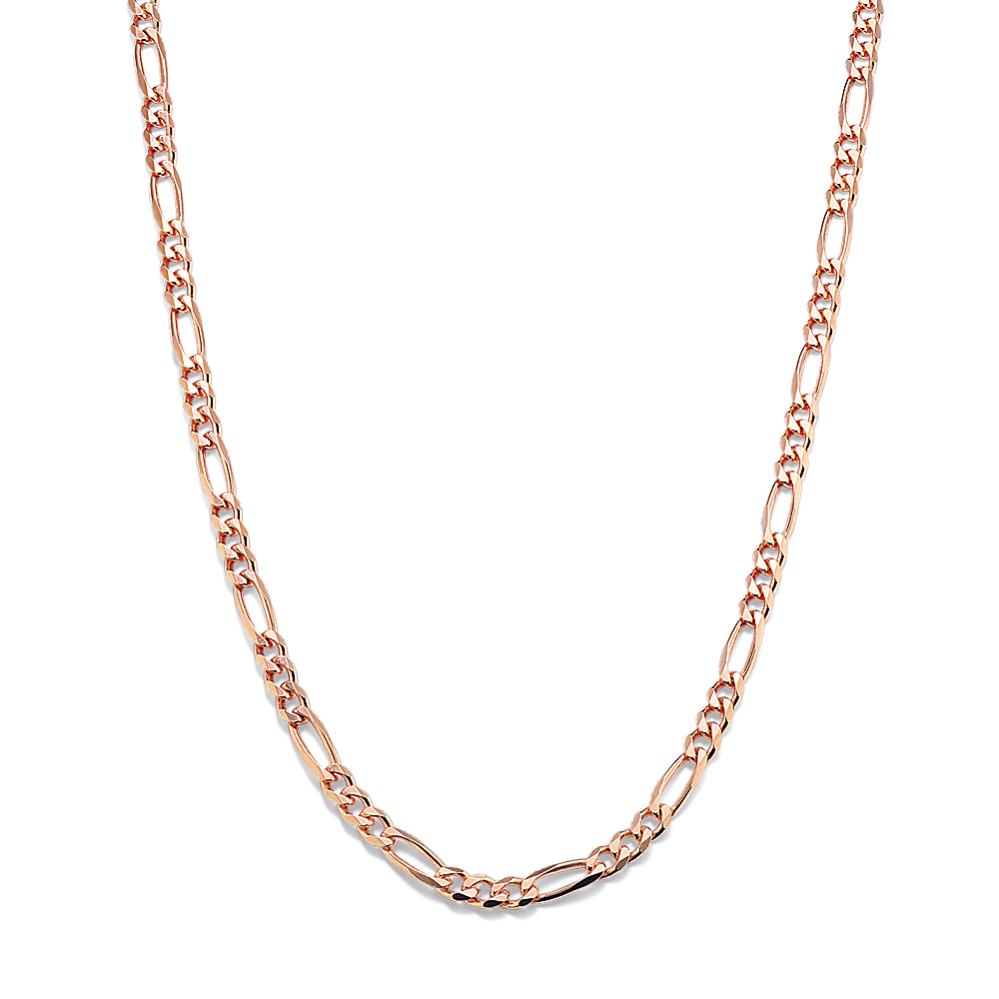 22'' 14K Rose Gold Vermeil Figaro Chain (4.4mm)