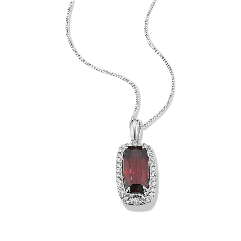 Morelia Garnet & Diamond Pendant