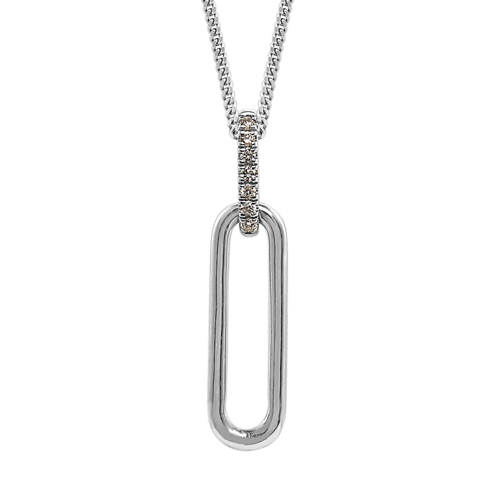 Era Diamond Link Necklace in Sterling Silver (22 in) | Shane Co.