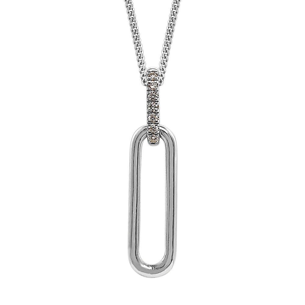 Era Diamond Link Necklace in Sterling Silver (22 in)