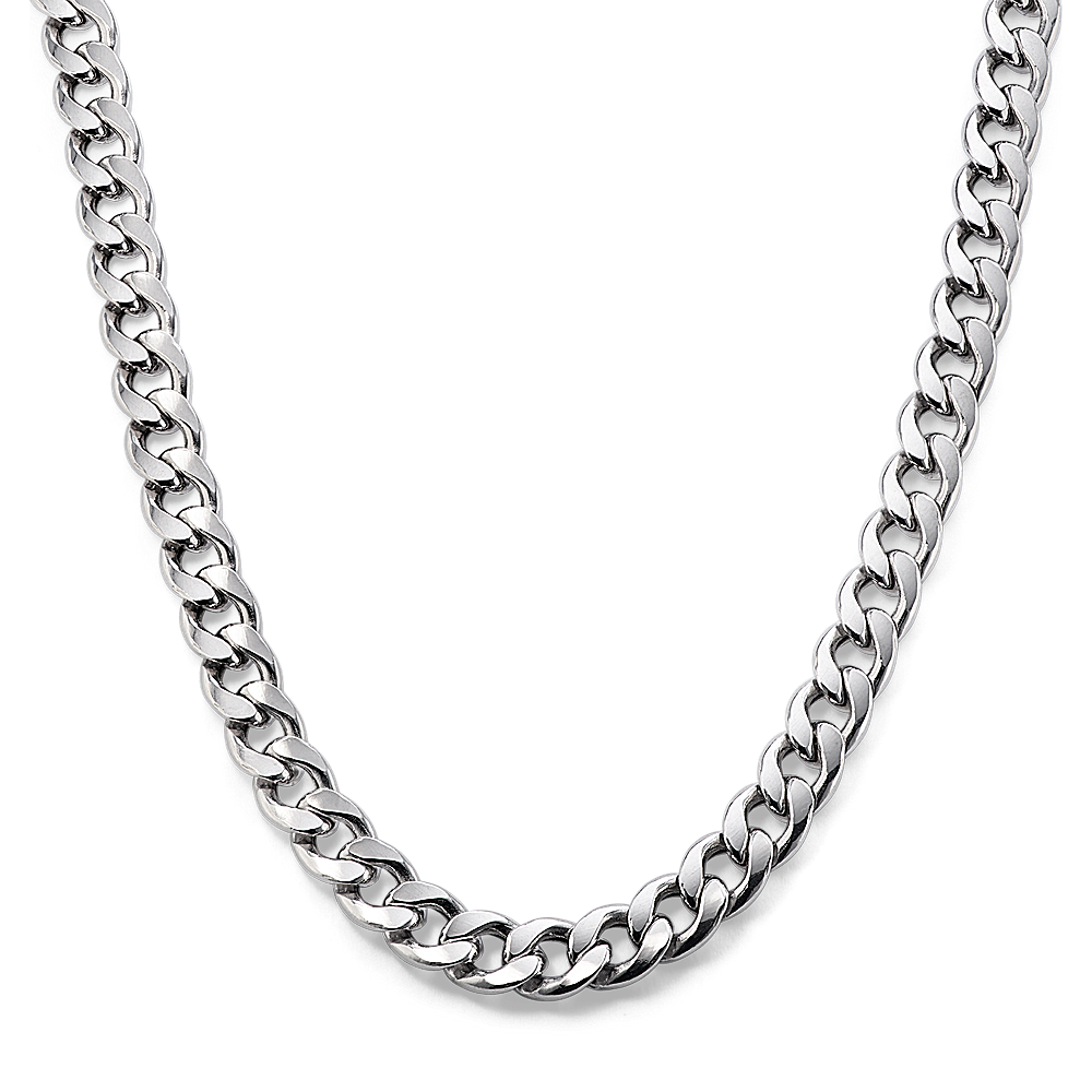 Kids' Cuban Link Necklace 18in / Silver