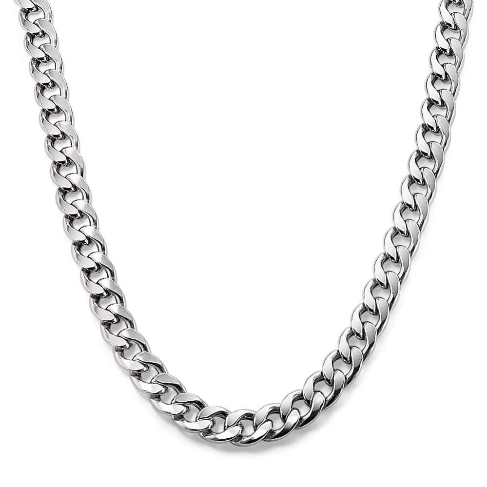 Sterling Silver T-Bar Curb Chain (18'')