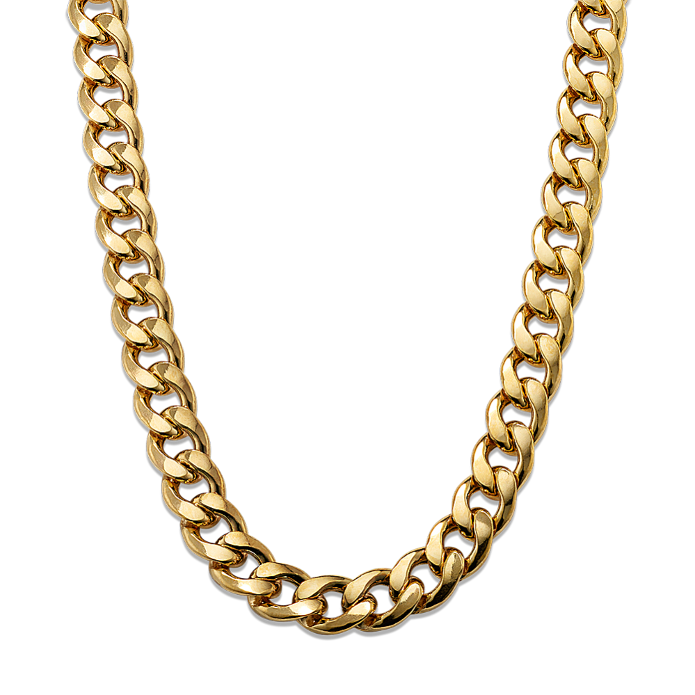 Vermeil 14K Yellow Gold T-Bar Curb Chain (18 in)