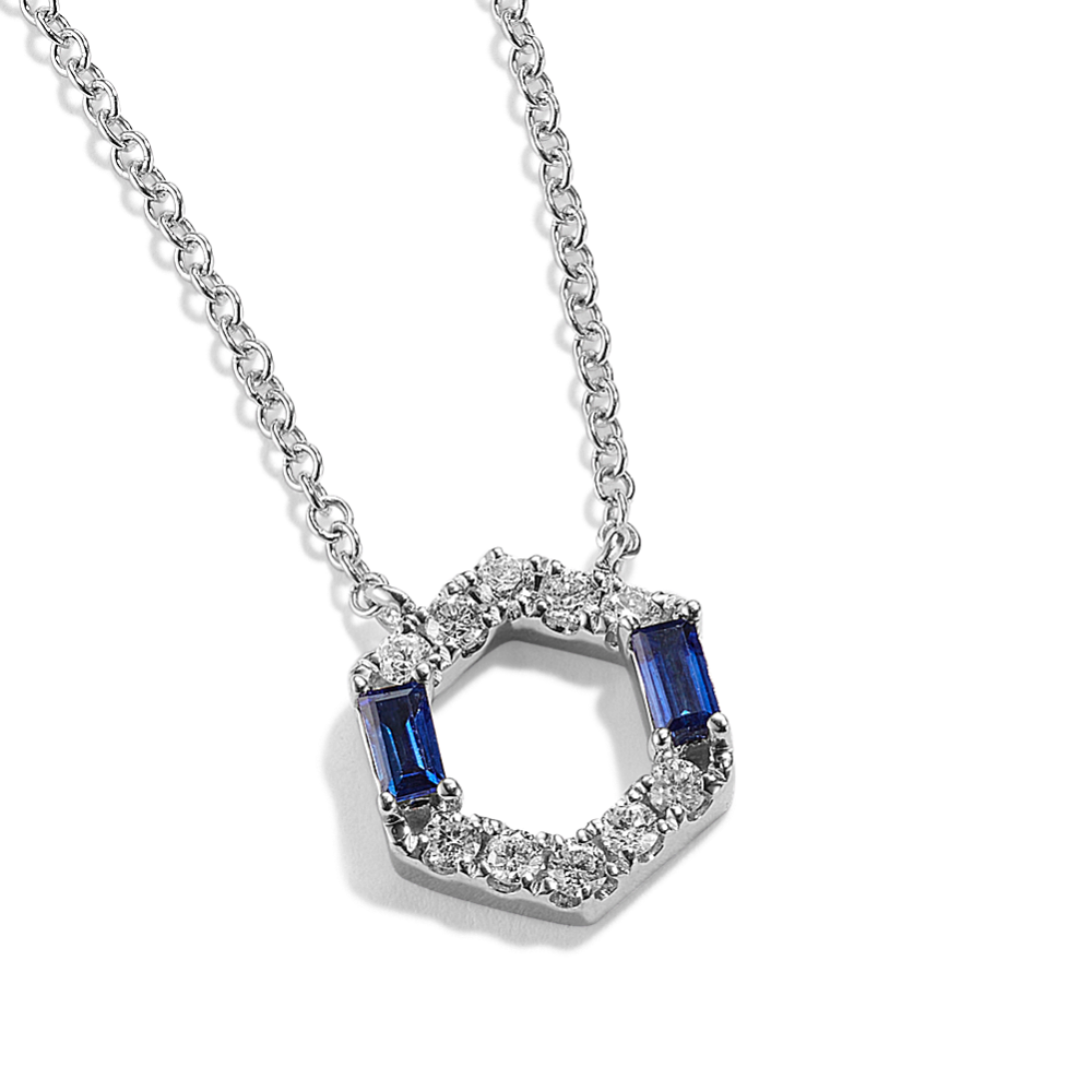 Leith Sapphire & Diamond Necklace (18 in)