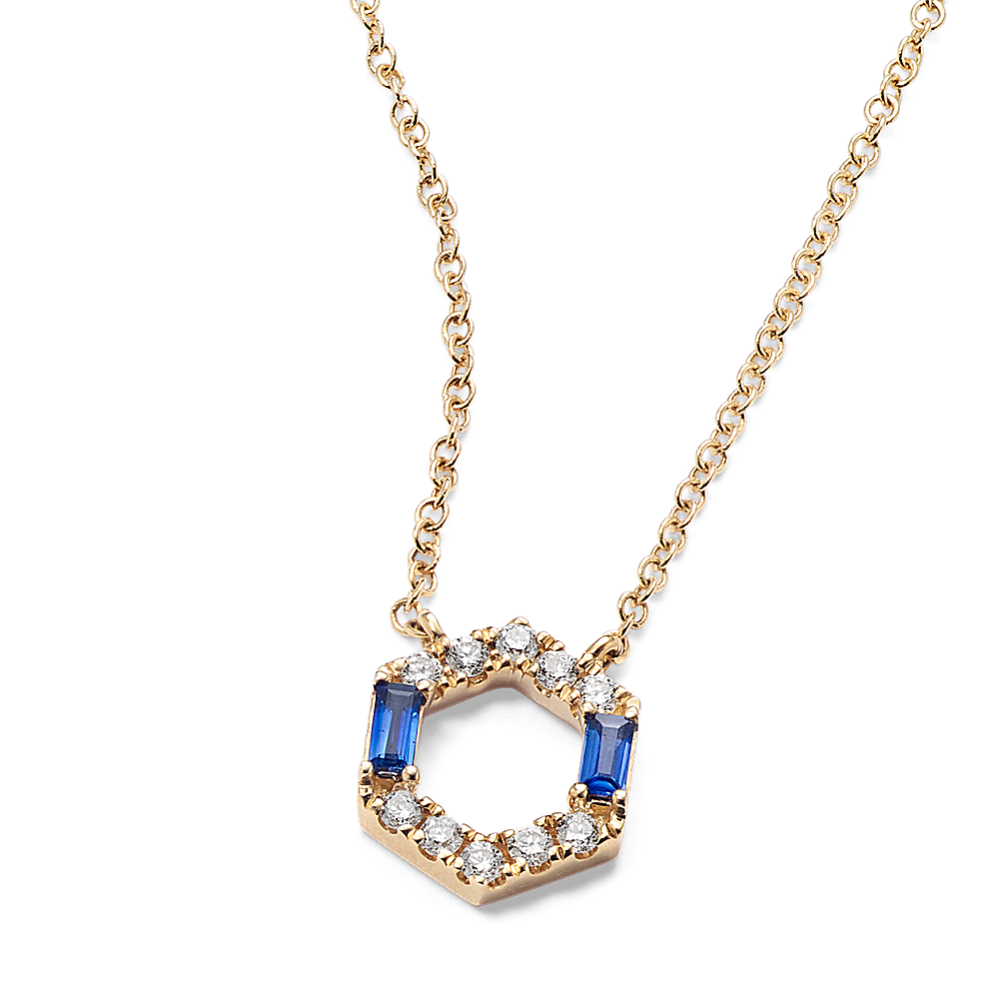 Leith Sapphire & Diamond Necklace (18 in)