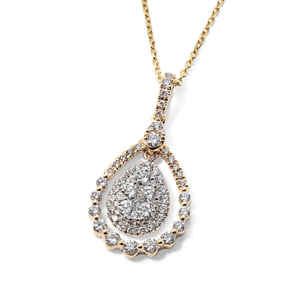 Venice Diamond Halo Pendant