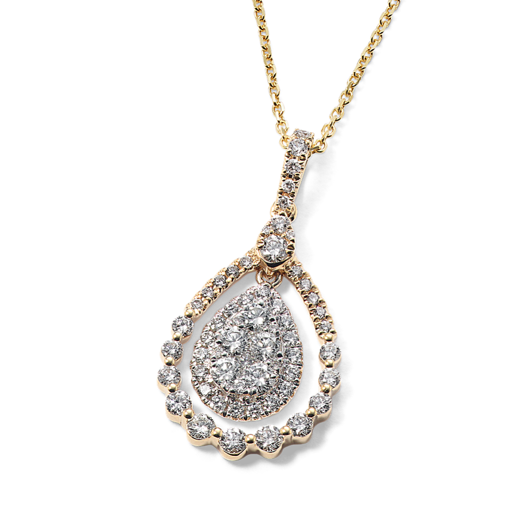 Venice Diamond Halo Pendant