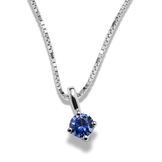 3.5mm Sapphire Solitaire Pendant