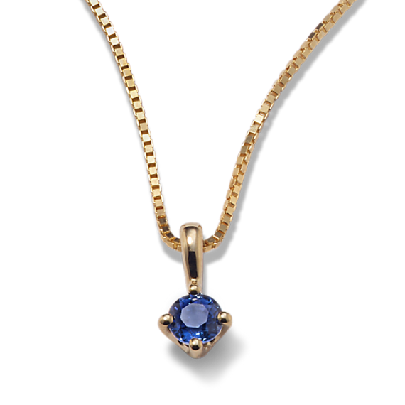 3.5mm Sapphire Solitaire Pendant