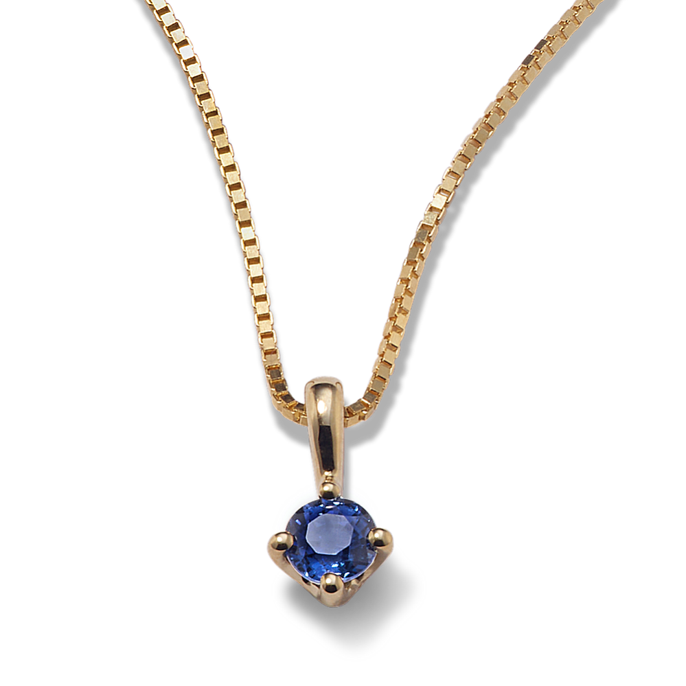 3.5mm Sapphire Solitaire Pendant (18 in)