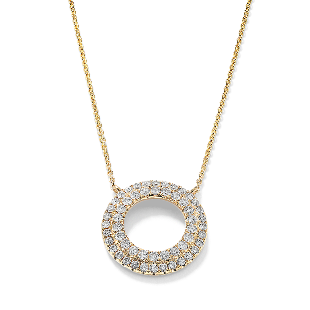 Full-Circle Diamond Pendant (18'')