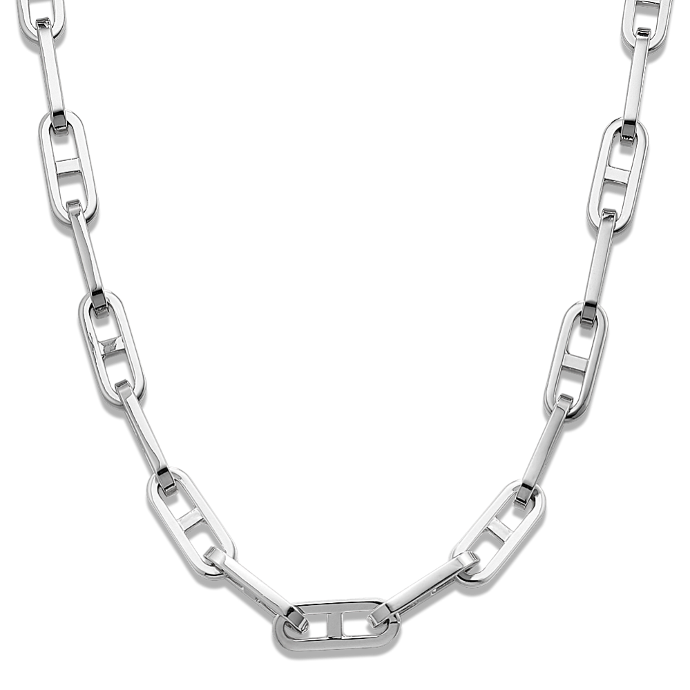 18'' 14K Gold Geometric Mariner Chain (6.3mm)