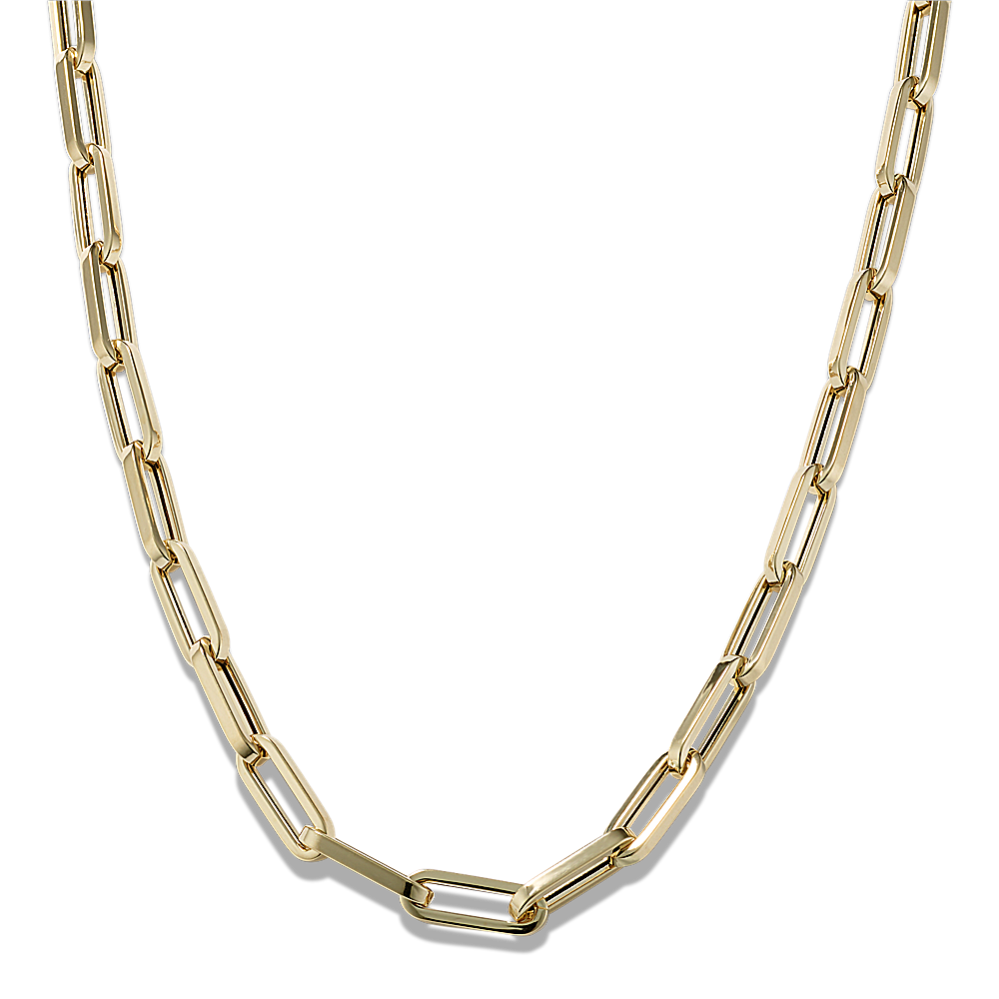 18'' 14K Yellow Gold Paperclip Chain (4mm)