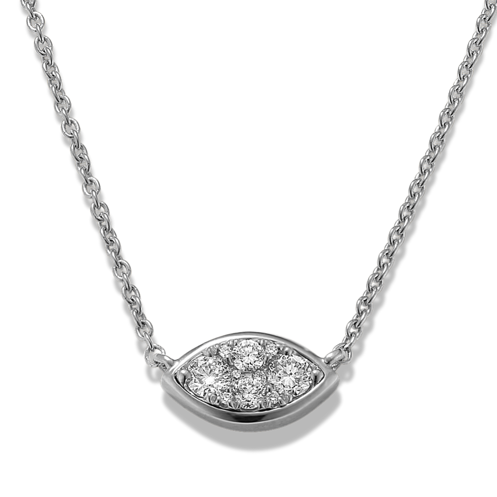 Elysia Marquise Cluster Diamond Pendant (18'')