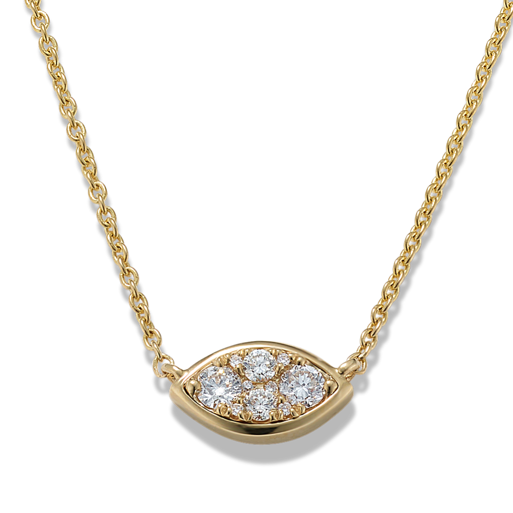 Elysia Marquise Cluster Diamond Pendant (18 in)