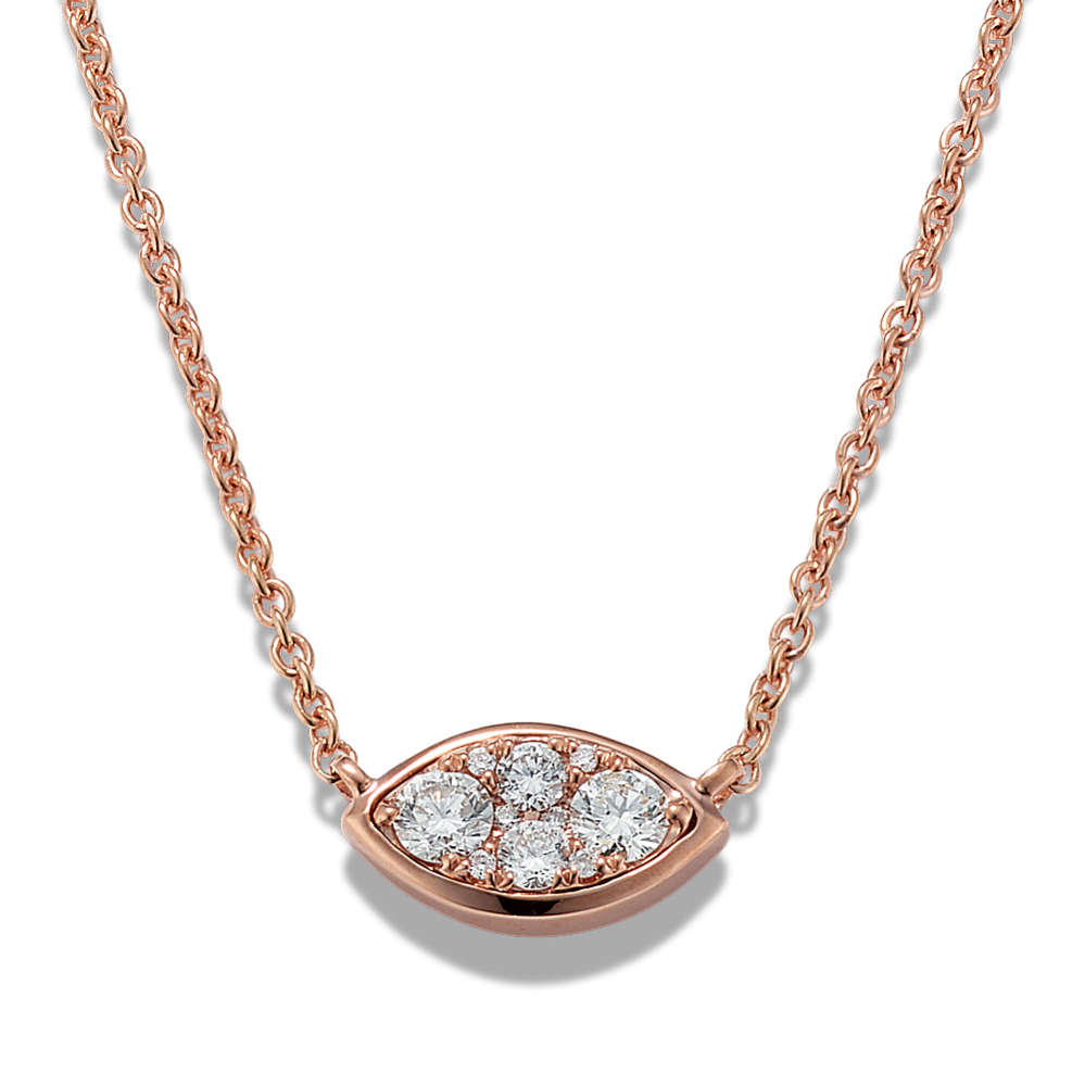 Elysia Marquise Cluster Diamond Pendant (18'')