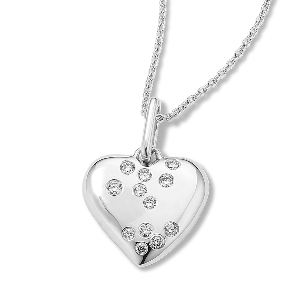 Diamond Sprinkle Heart Pendant