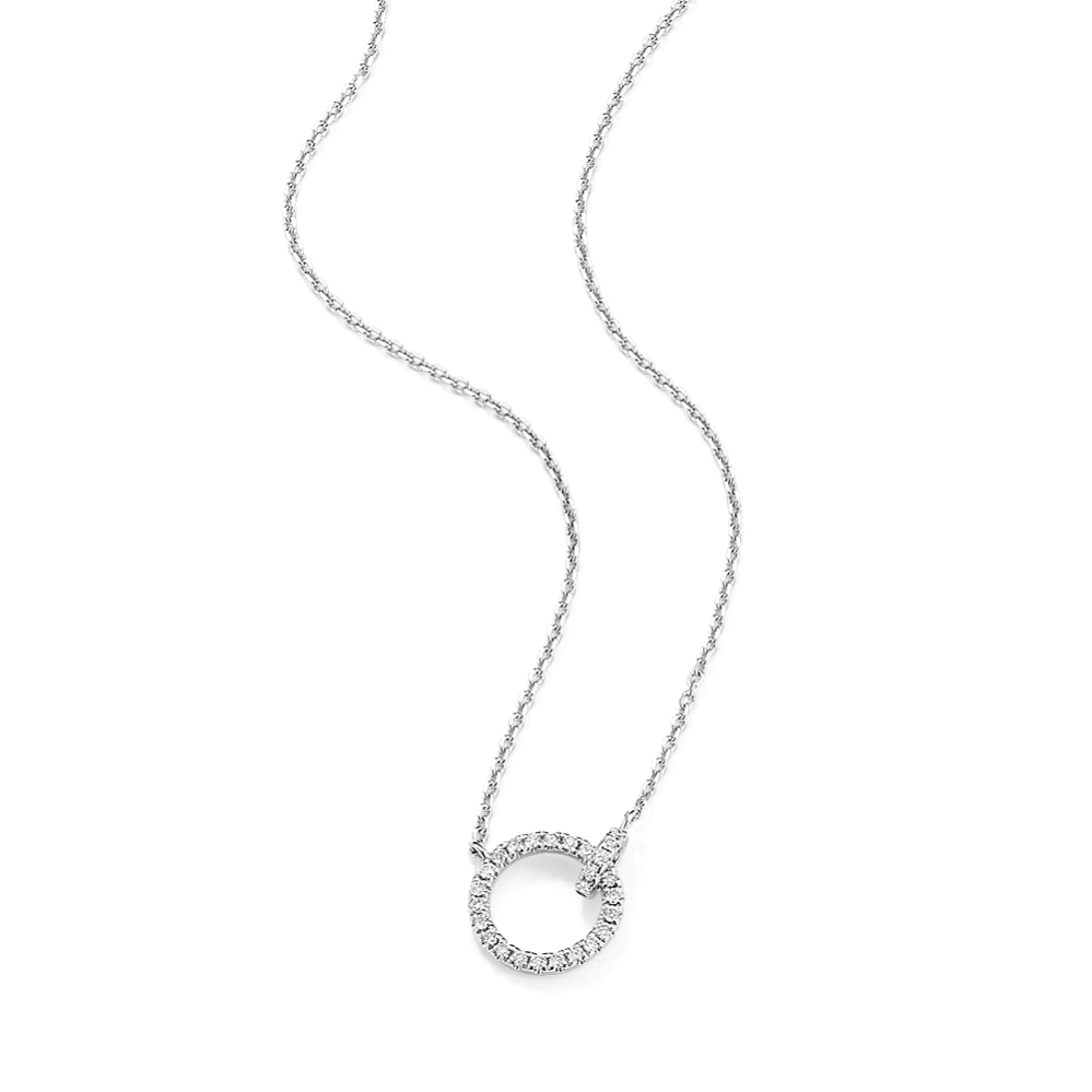 Circle Link Diamond Necklace