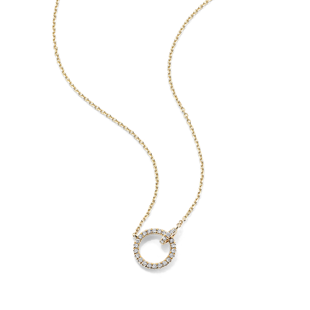 Circle Link Diamond Necklace