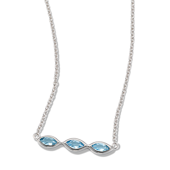 Wavelength Sky Blue Topaz Necklace
