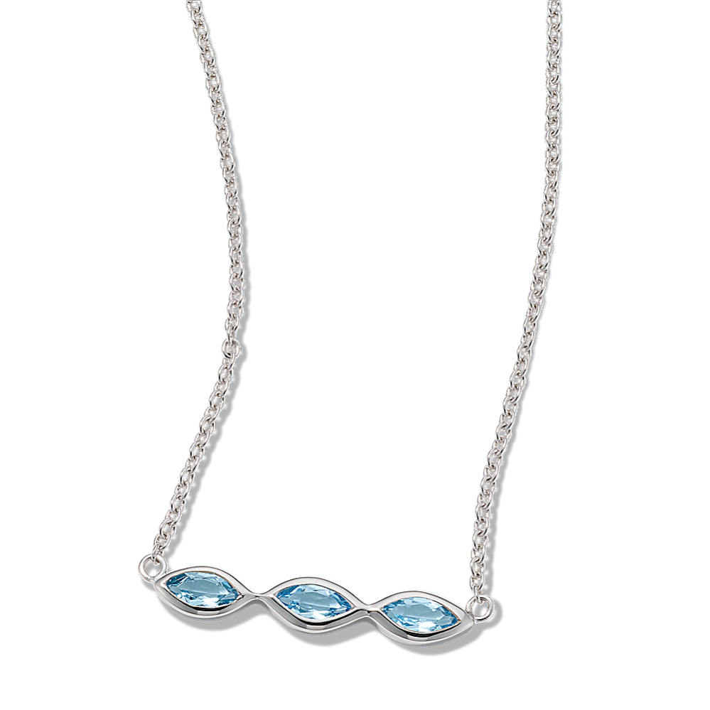 Wavelength Sky Blue Topaz Necklace