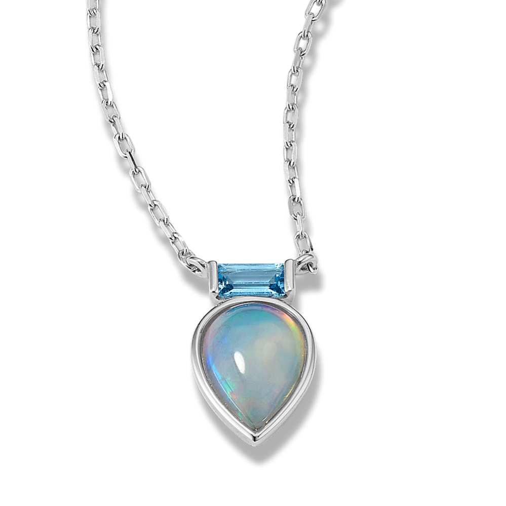 Adriana Opal & Sky Blue Topaz Pendant