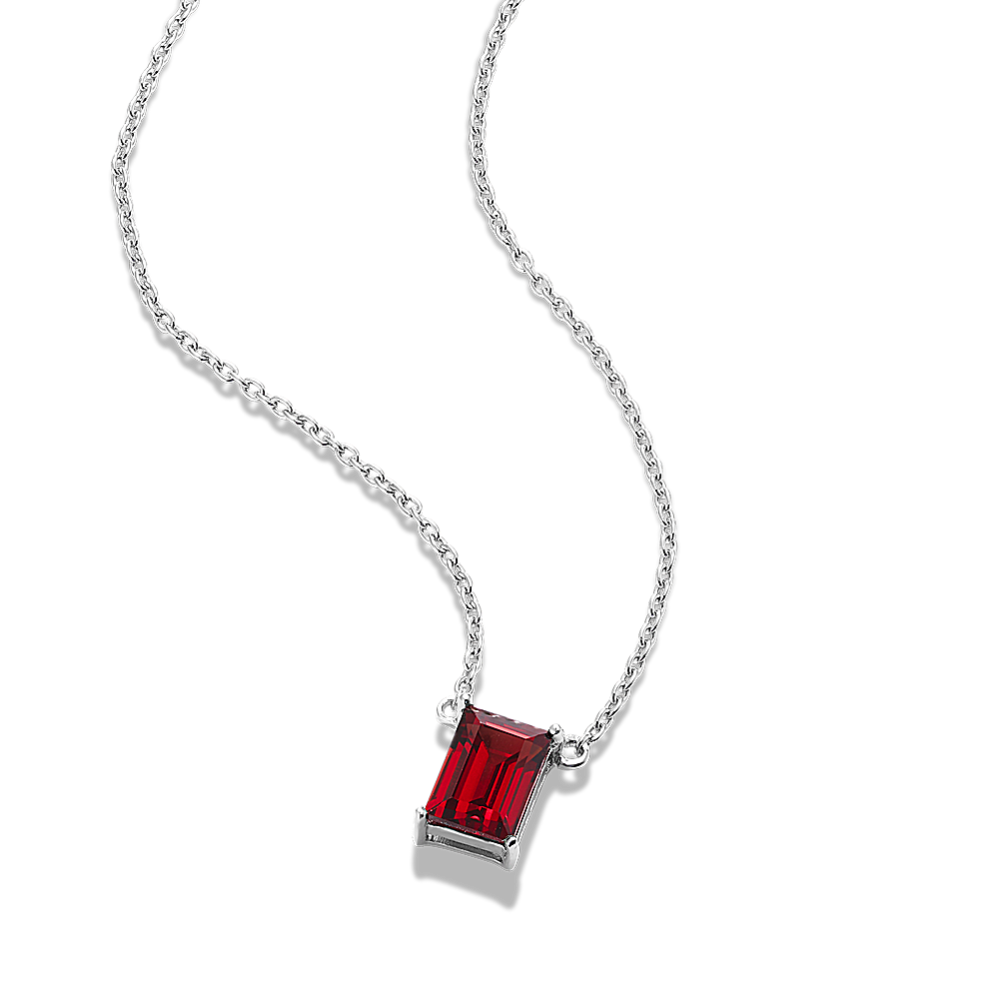 Selenite And Garnet Pendant shops on Diamond Cut Box Chain