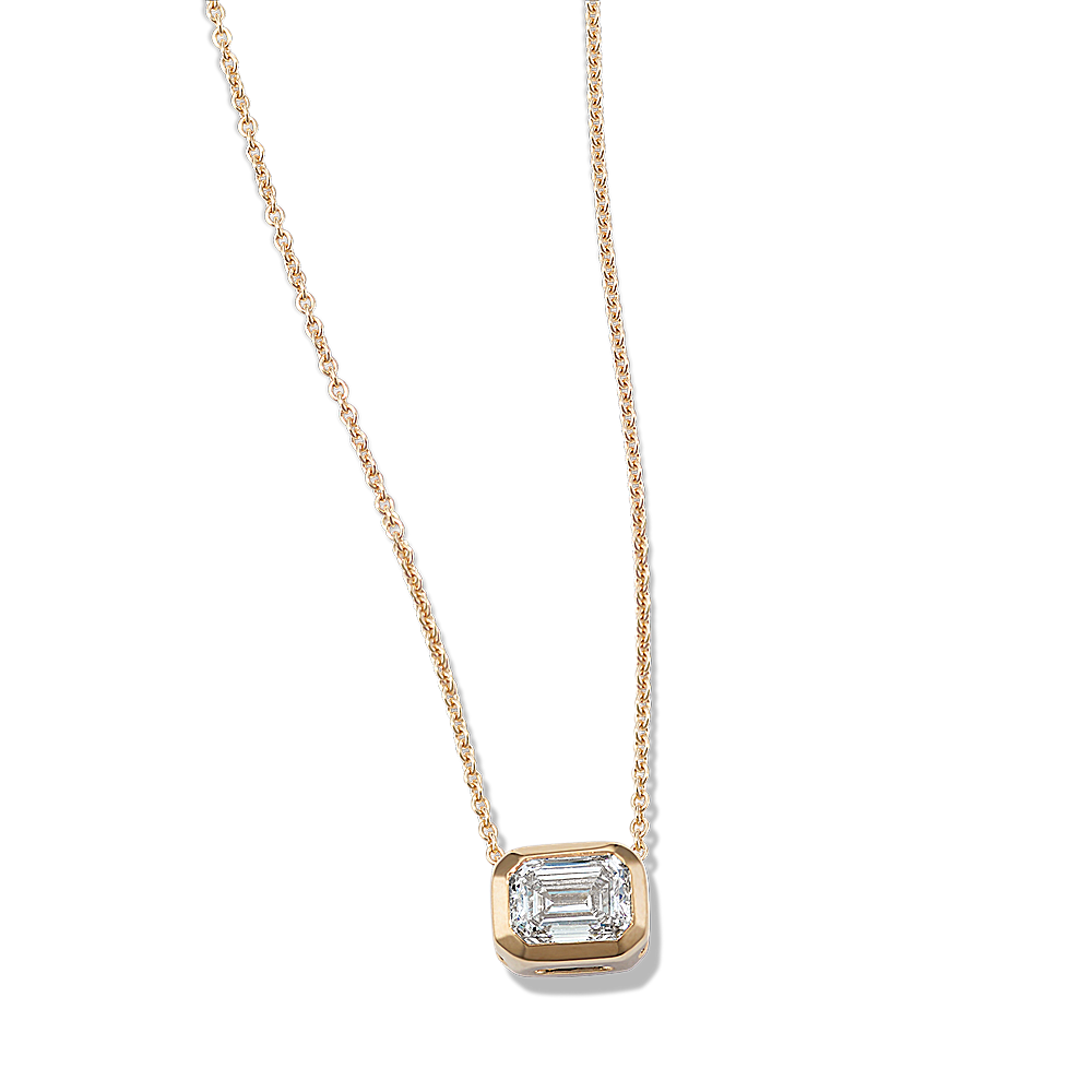 EC 1/3 ctw LabGrown Diamond Bezel Pendant Shane Co.
